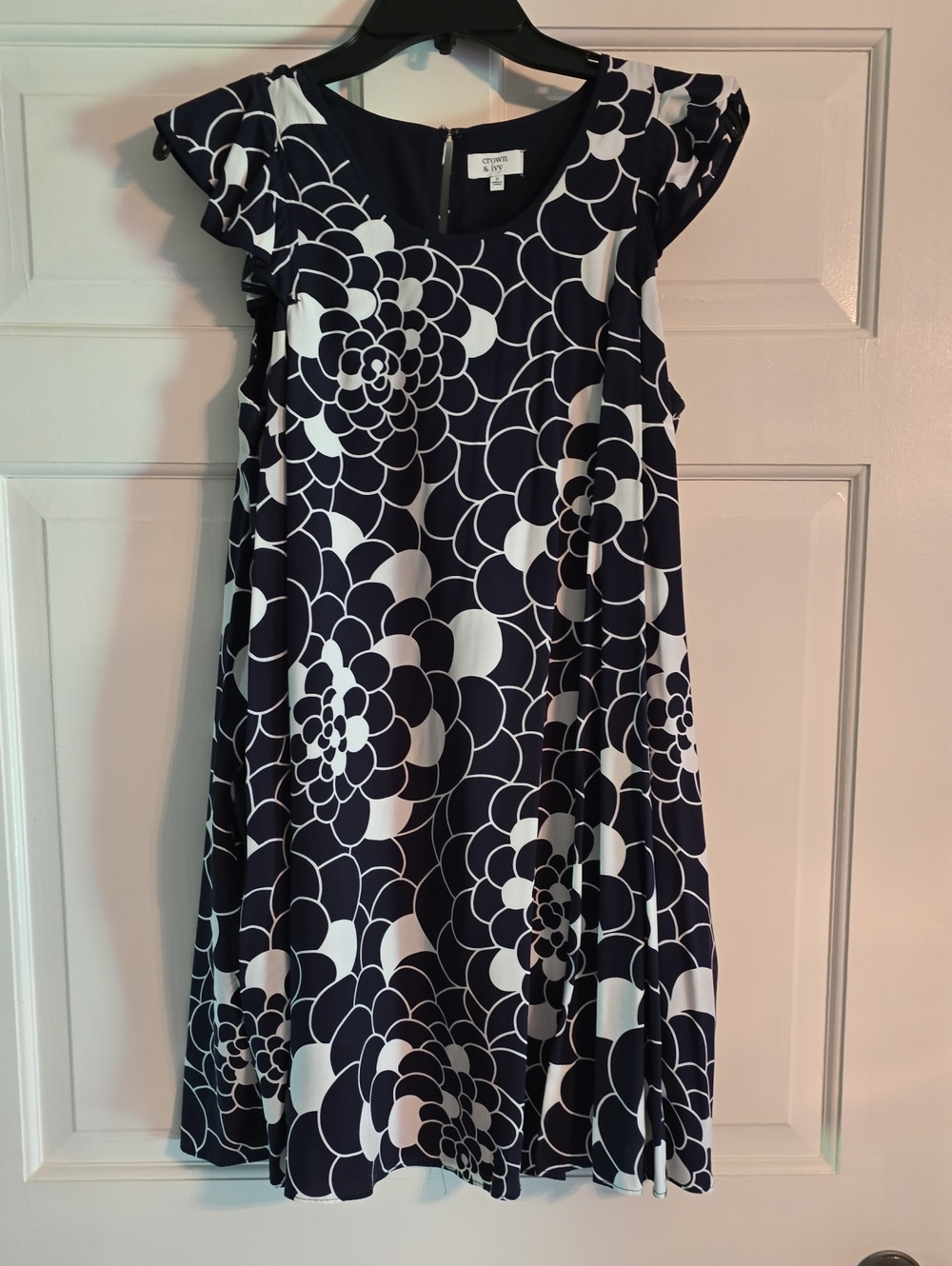 Crown and Ivy Navy And White Dress